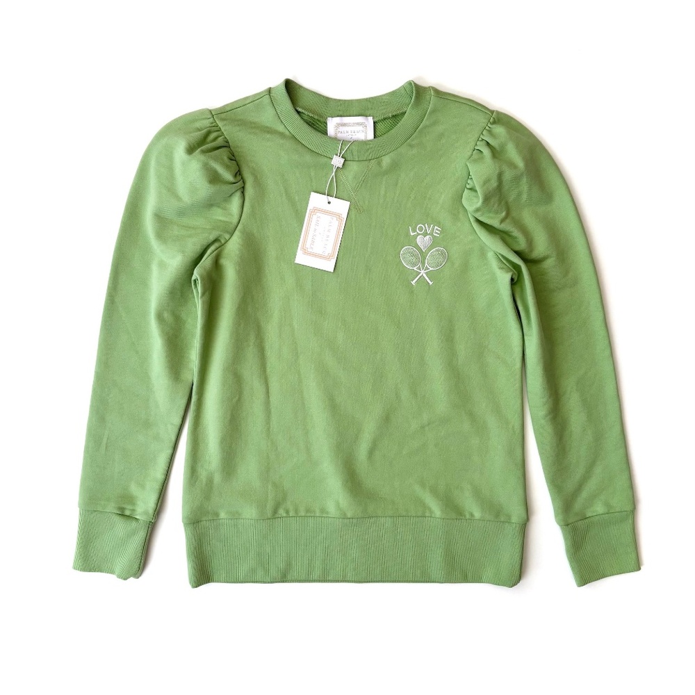 SAIL to SABLE x PALM BEACH Cotton Knit Pistachio Green Tennis Sweatshirt